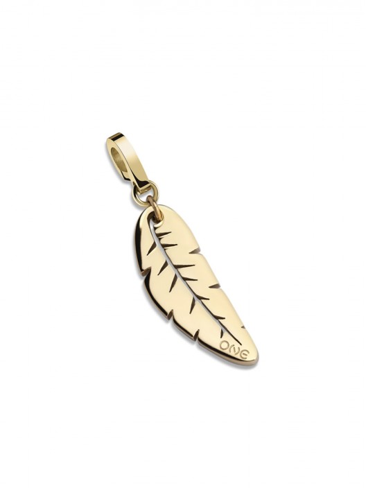 Charm Energy Feather (Large) gold