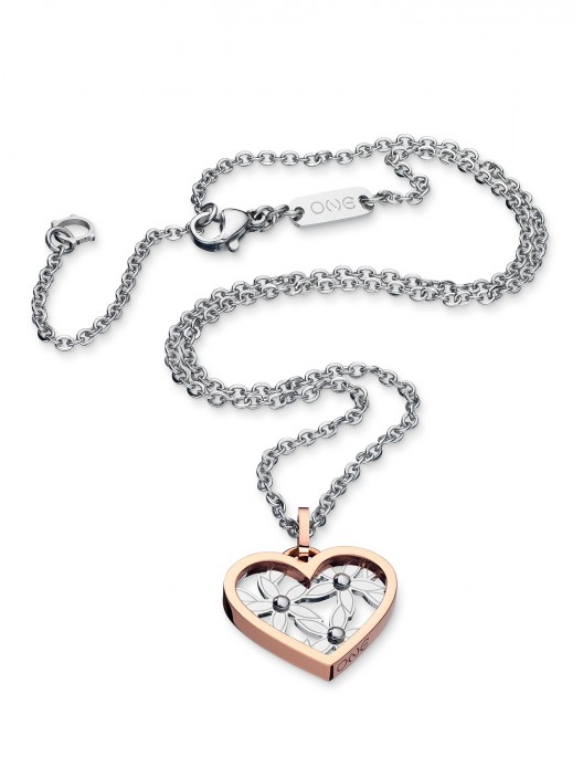 ONE Urban Flower Heart Necklace