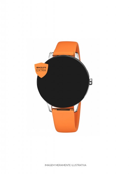 Bracelete Silicone Smartwatch One Laranja