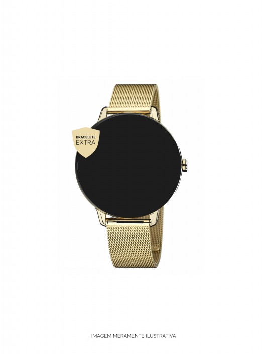 Bracelete Mesh Smartwatch One Dourado