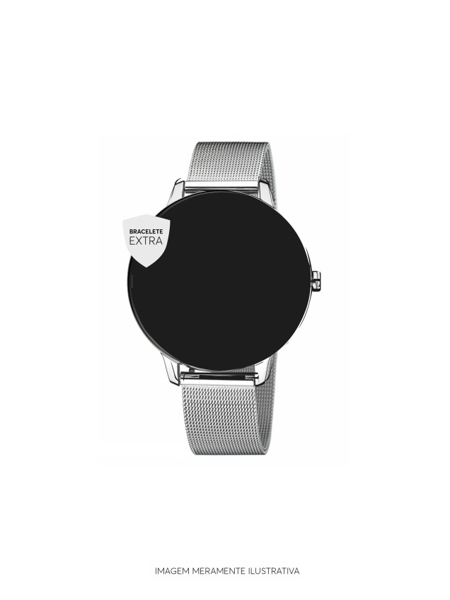 Bracelete Mesh Smartwatch One Prateado