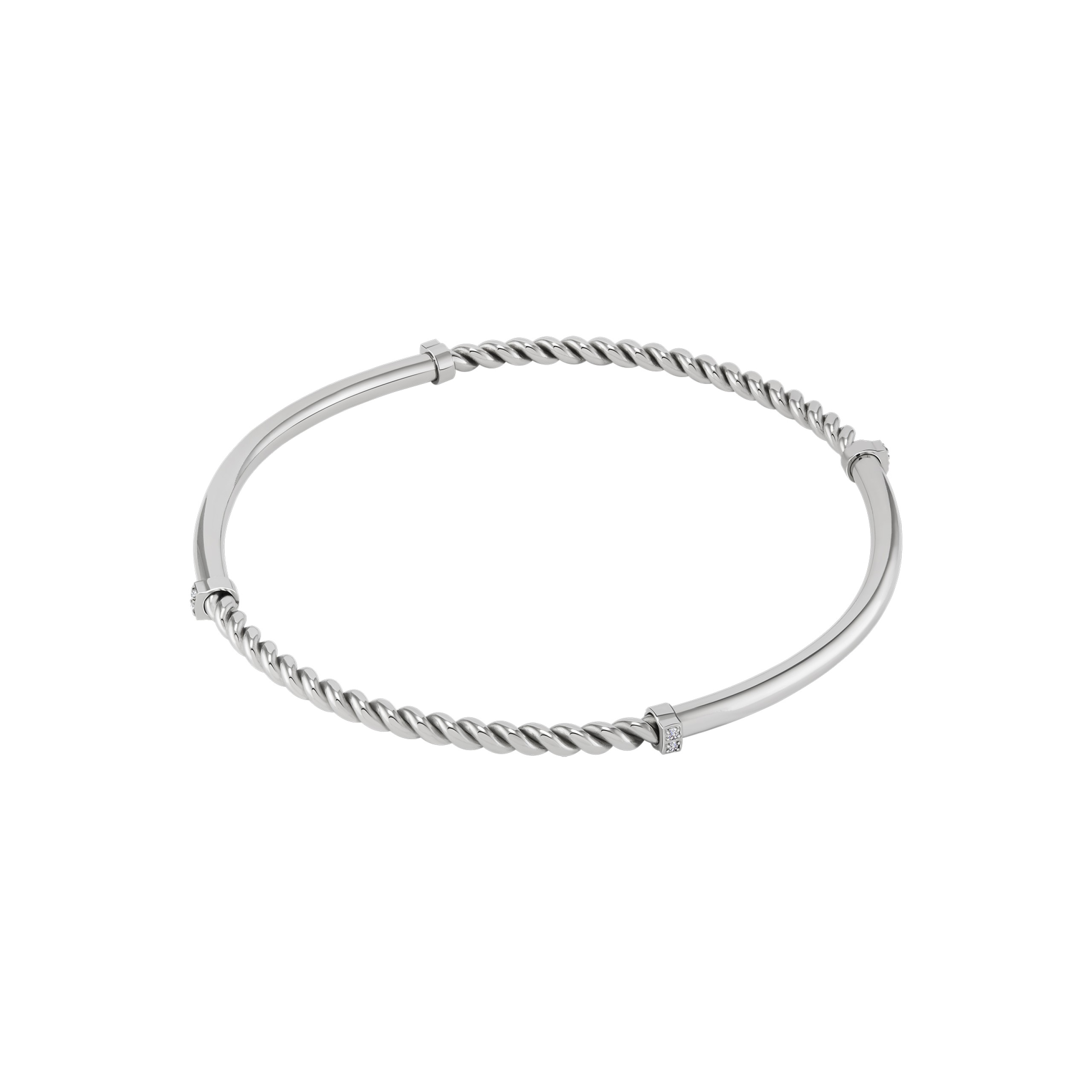 Manchetarmband Eén Zilverachtige Cirkel