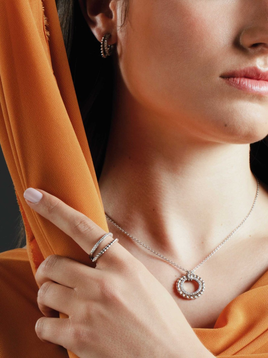 Collier One Silvery Circle