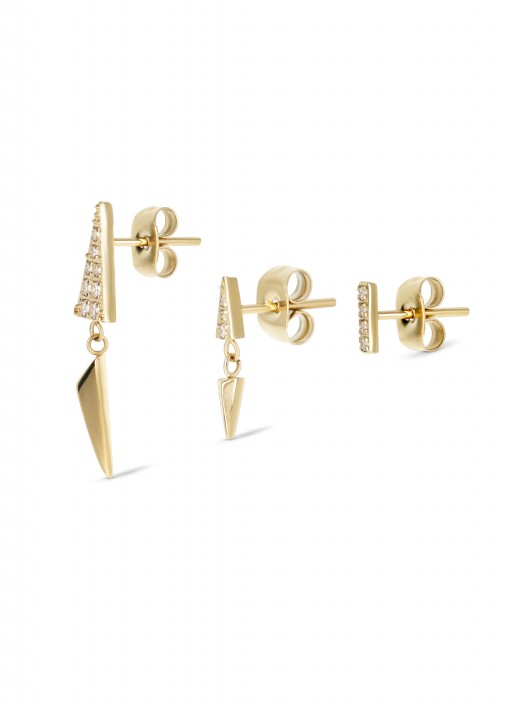 Golden Harmony Earrings Set