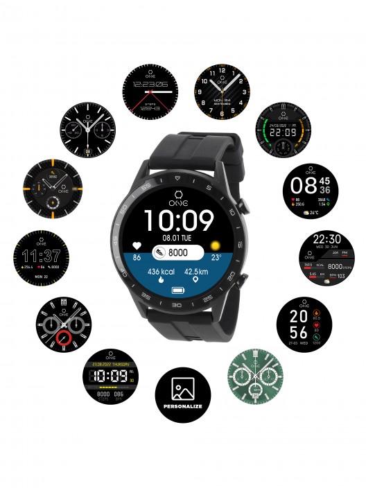 Smartwatch One Men Forceful Black Silicone