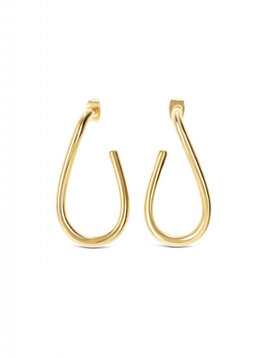 ONE Infinity Long Gold Earrings