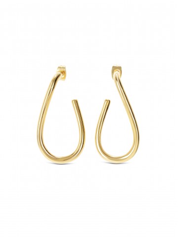 ONE Infinity Long Gold Earrings