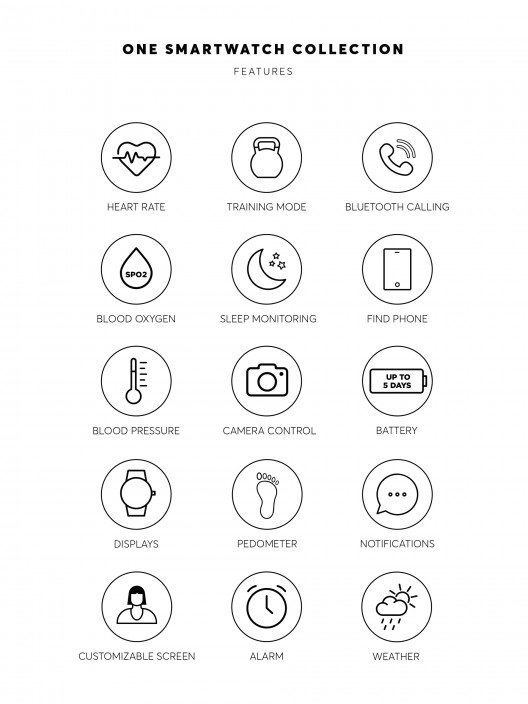 Smartwatch ONE Queencall Silver