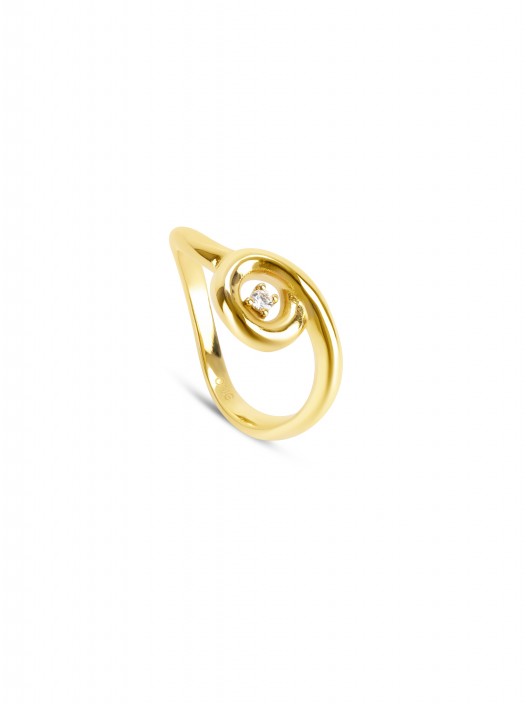 Anel One Infinity Twisted Gold