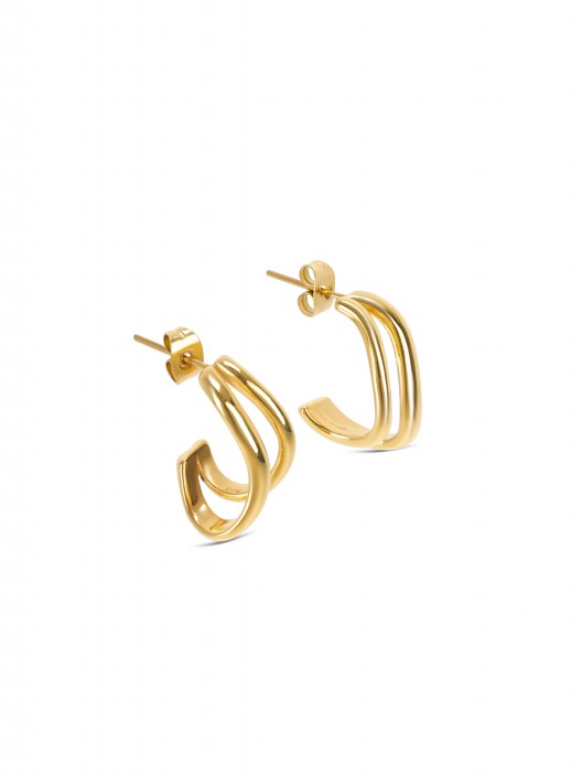 ONE Infinity Double Gold Earrings