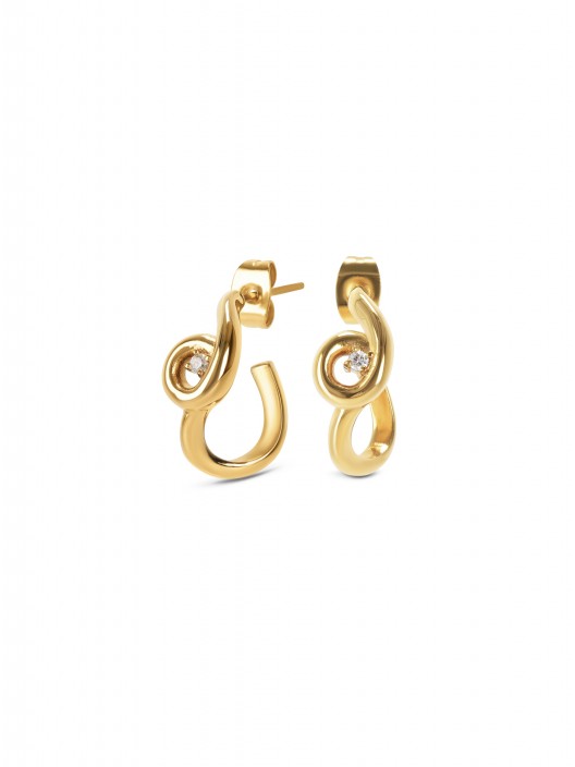 ONE Infinity Twisted Gold Earrings