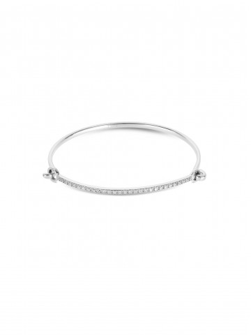 ONE Silver Frost Crystal Bangle