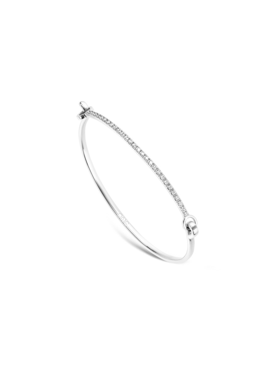 Jonc One Silver Frost Crystal