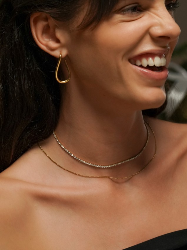 Pendientes Infinity Long Gold