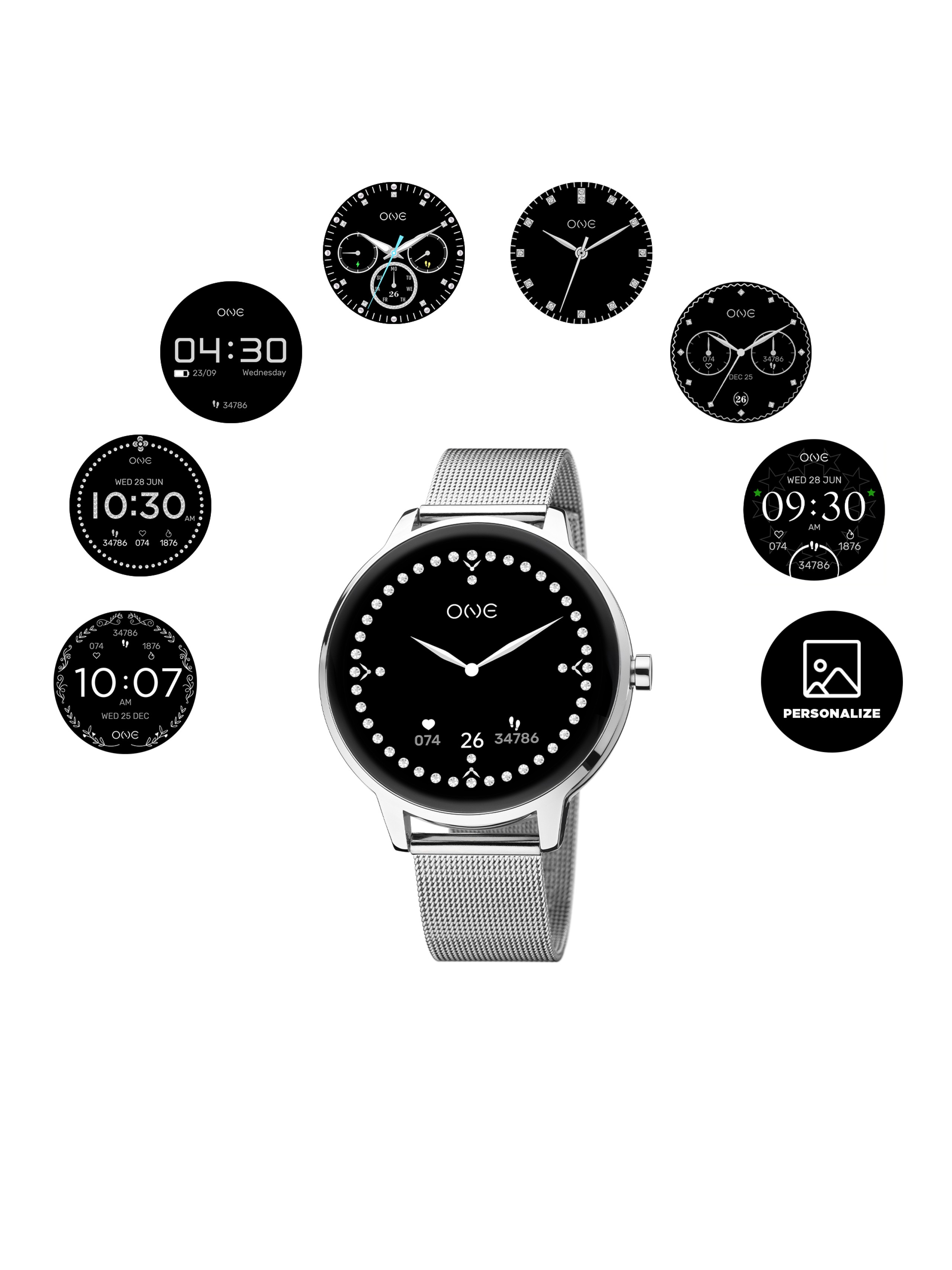 Smartwatch ONE Queencall Silver
