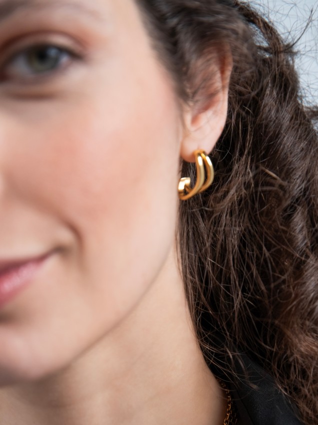 Pendientes Infinity Double Gold Pendientes Infinity Double Gold