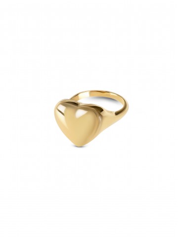 ONE Crazy Heart Big Gold Ring