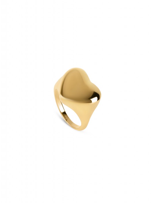 ONE Crazy Heart Big Gold Ring