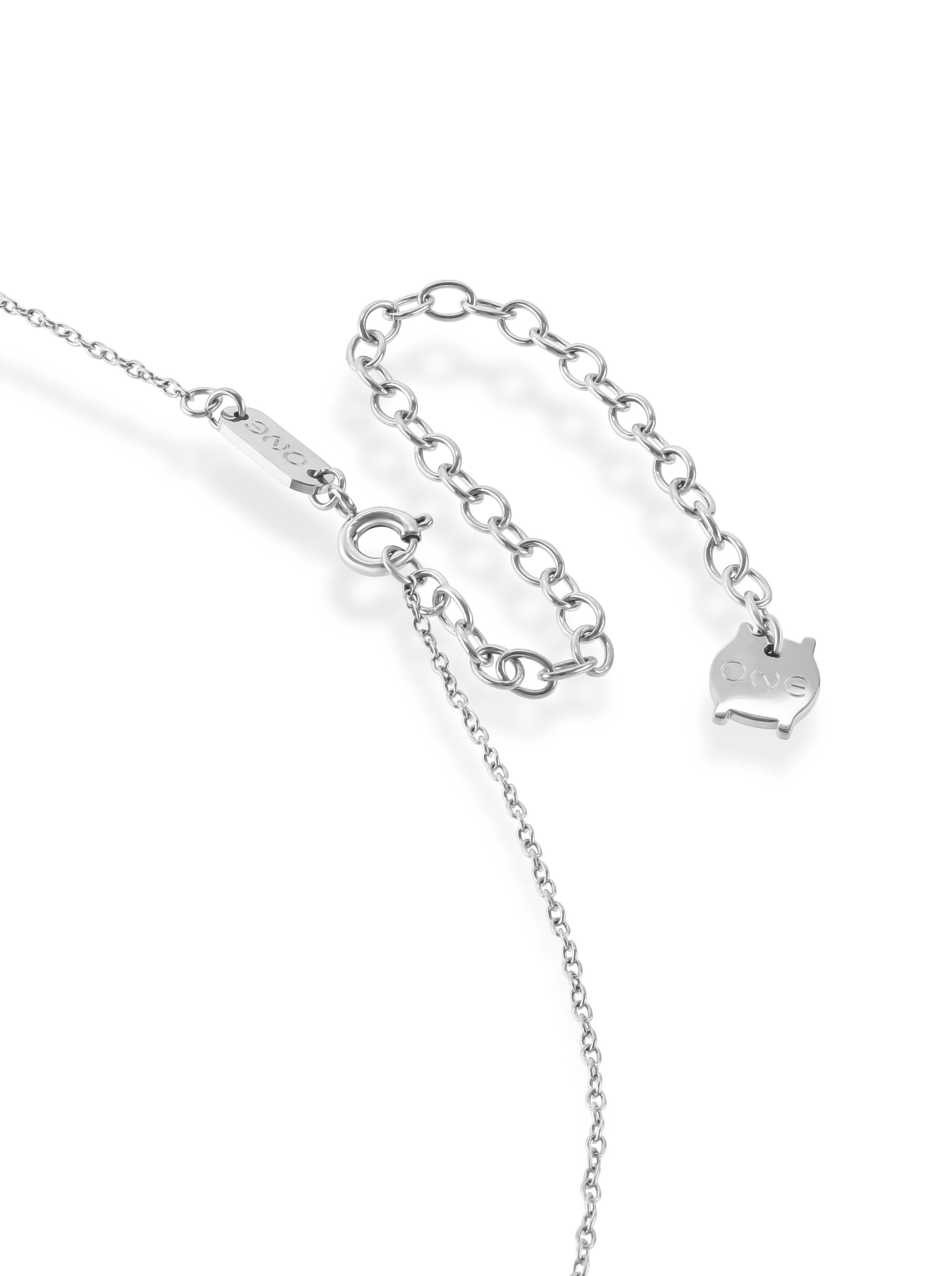ONE Neckmess Big Heart Silver Necklace - OJNN29S - ONE