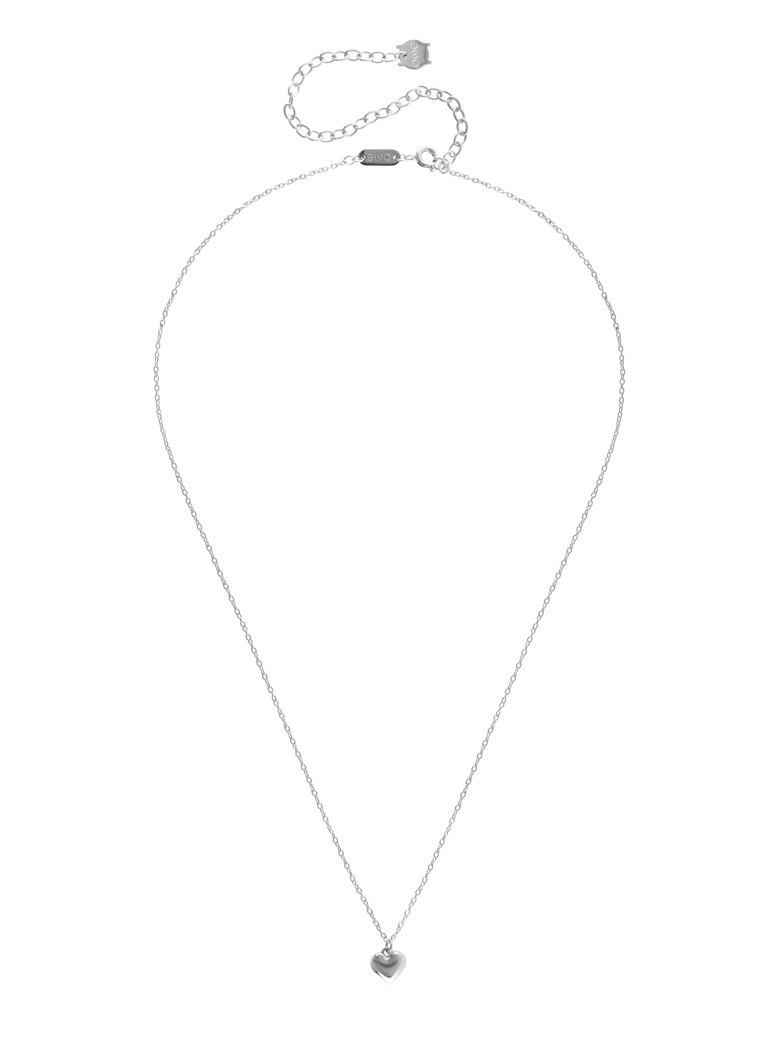 Halskettingen ONE Neckmess Heart Silver