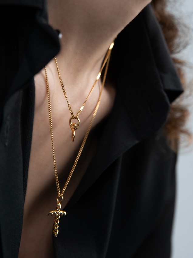 ONE Infinity Crossed Necklace