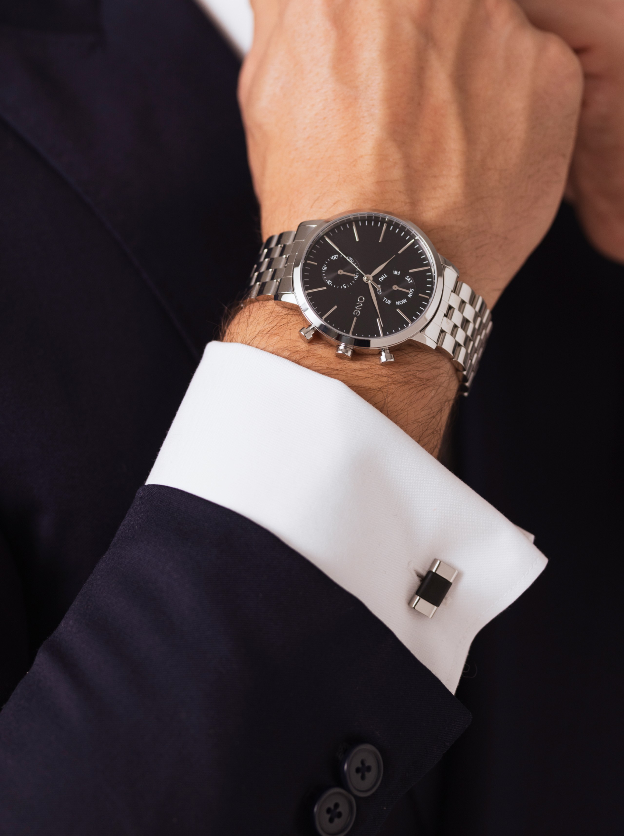 Botões de Punho One Men Noble Steel