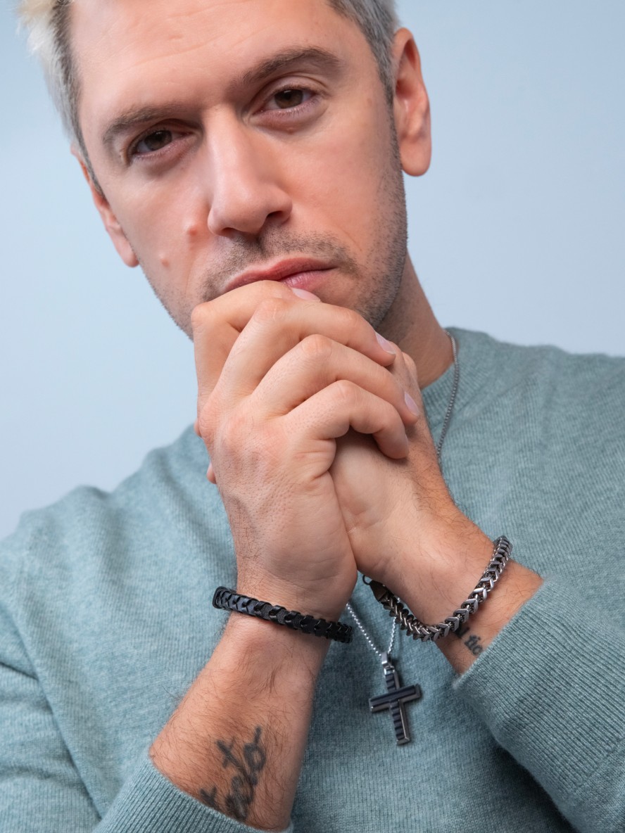 Collier One Men Onyx Steel