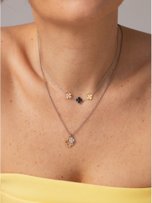 ONE Lucky Flower Crystal Necklace