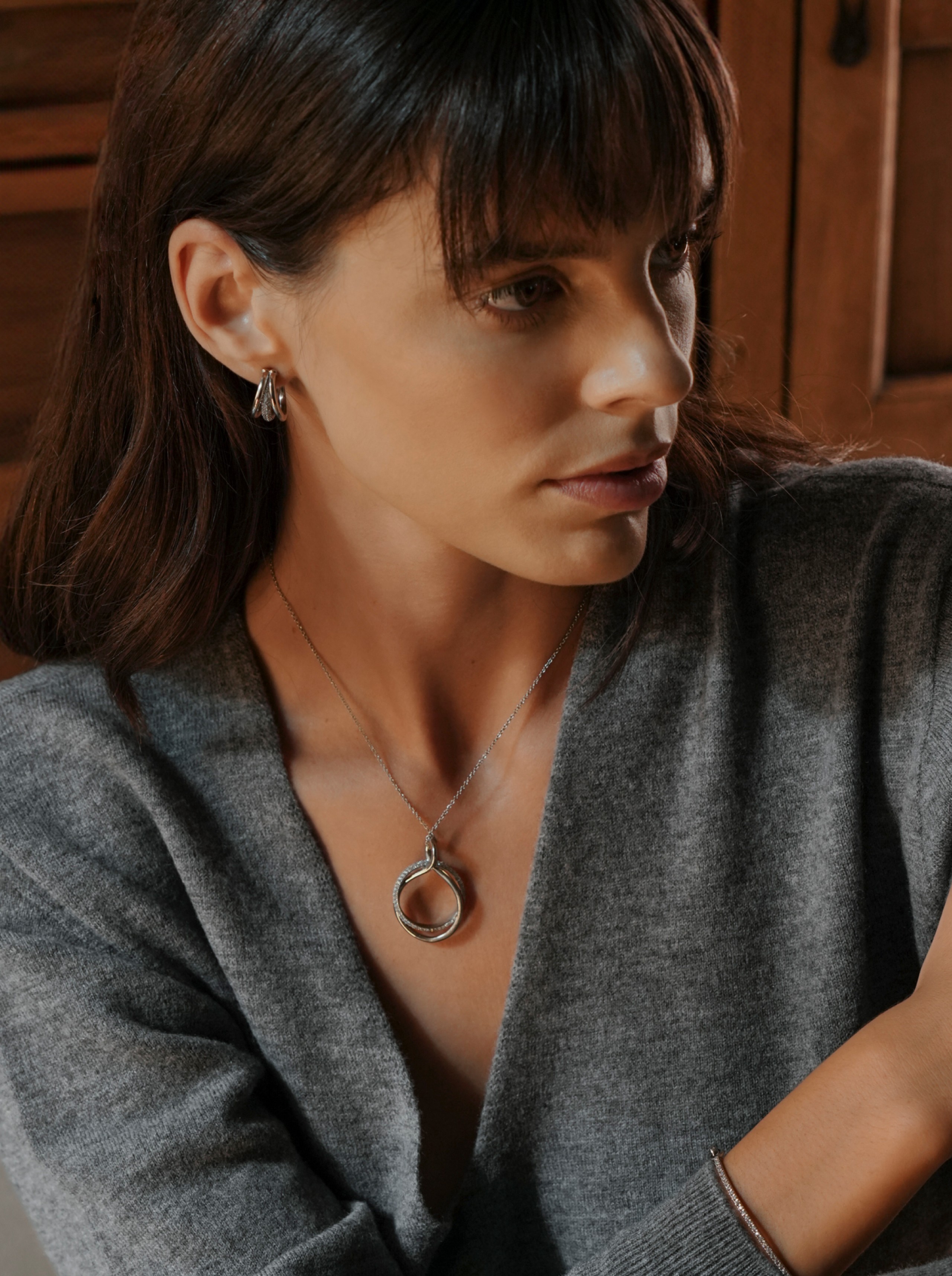 Halskettingen ONE Silver Frost Crystal