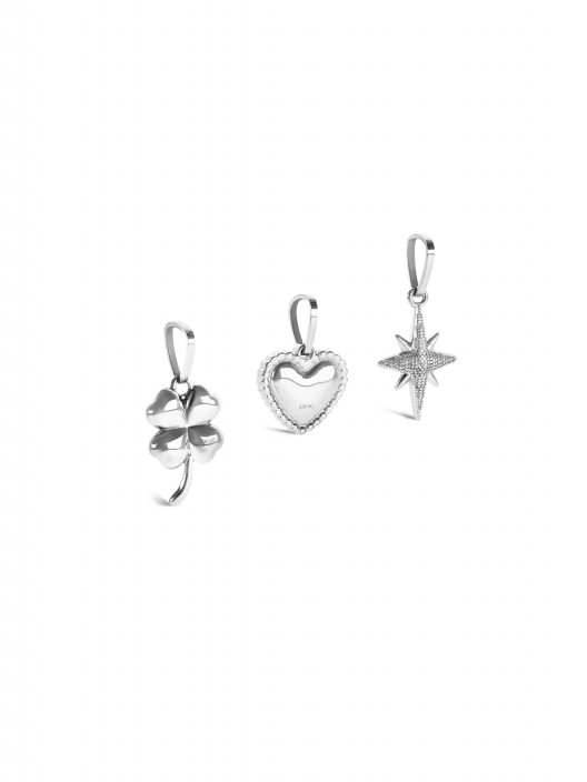 Trinity Silver One Necklace & Charms Set