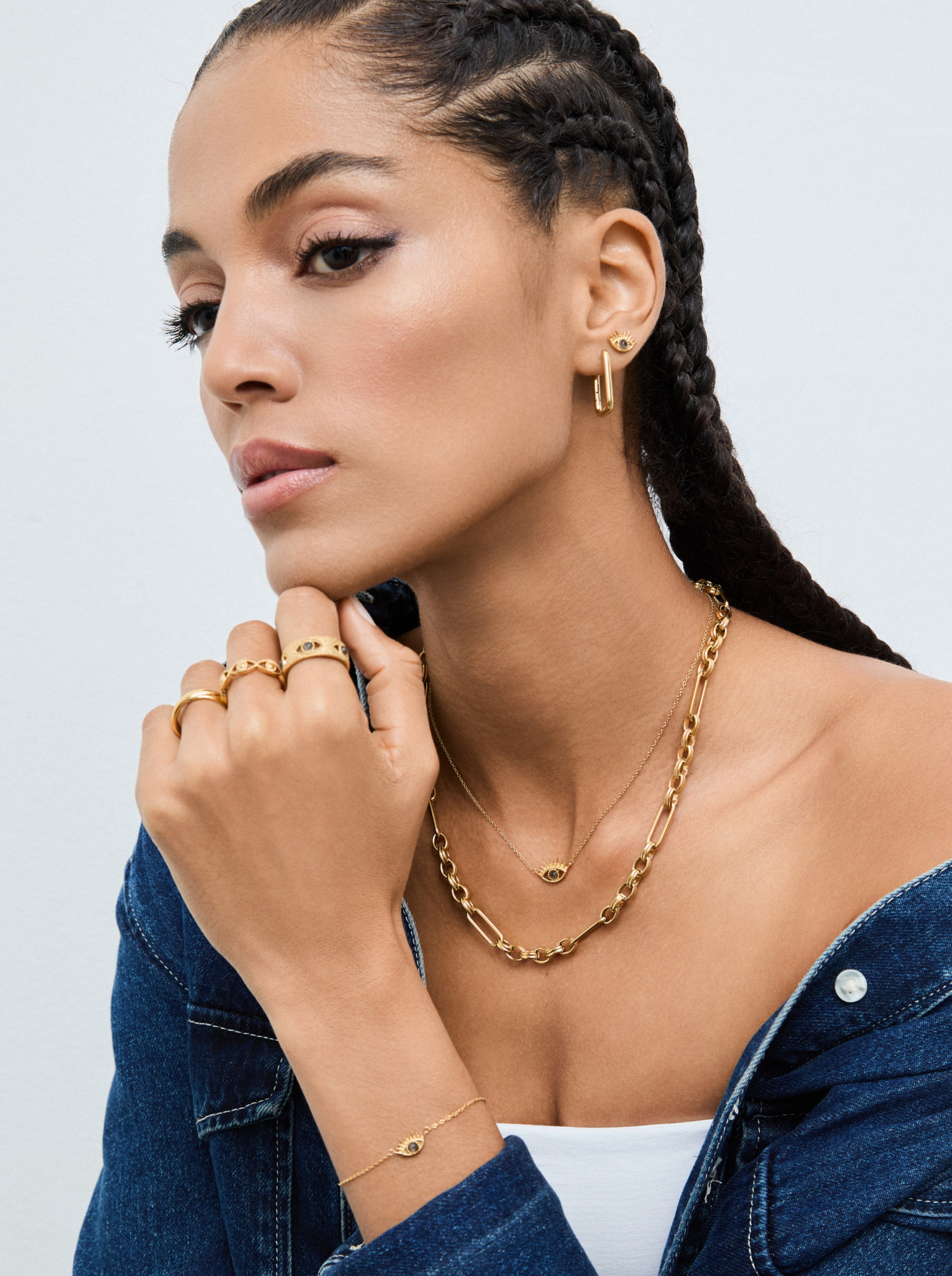 ONE Evil Eye Gold Necklace