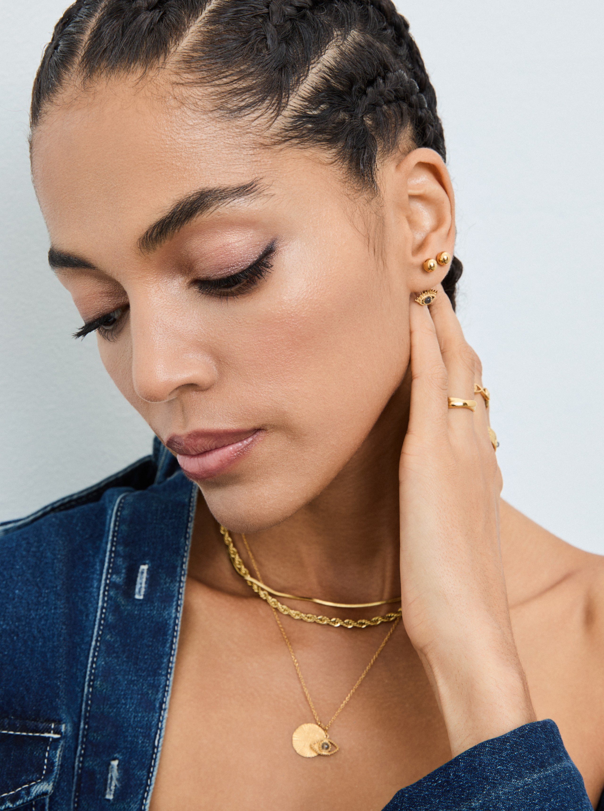 Collar ONE Evil Eye Gray Pendant