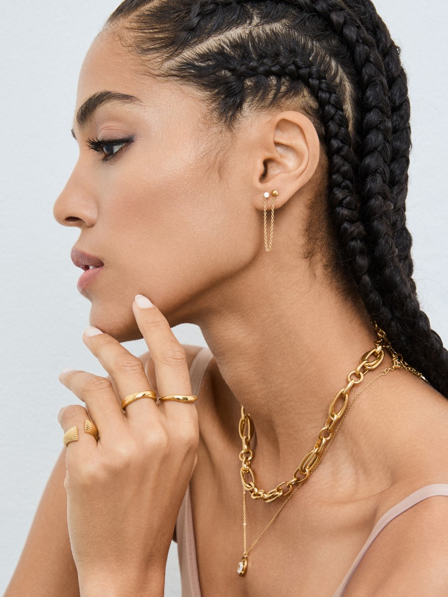 Set de Pendientes Dot Gold
