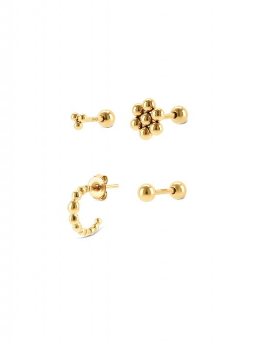 Dot Gold ONE Earrings Set