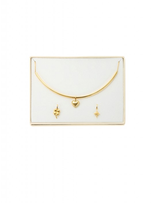 Trinity Gold One Necklace & Charms Set