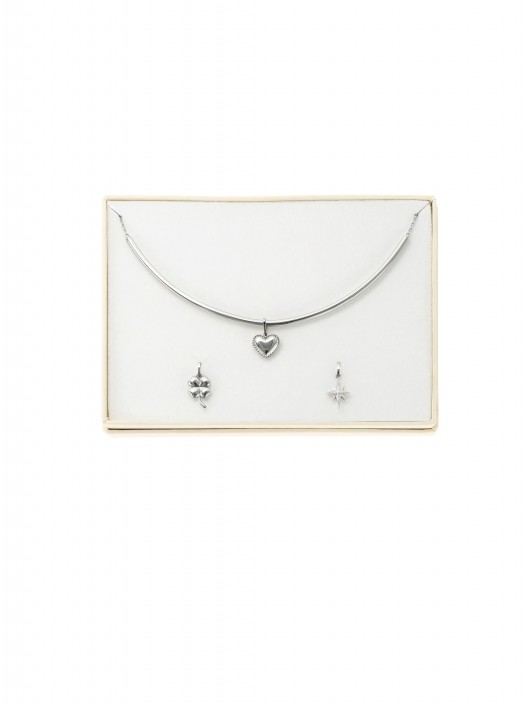 Trinity Silver One Necklace & Charms Set