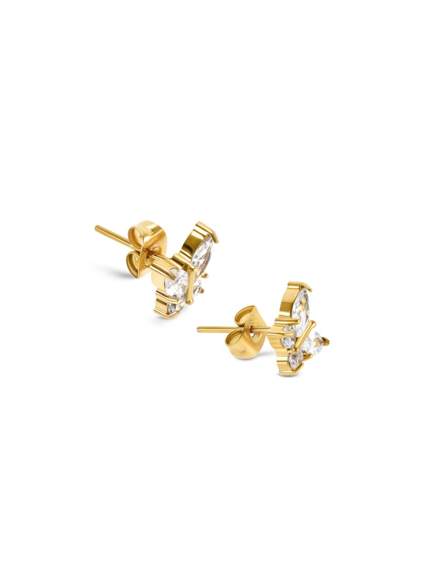 Boucles d"oreilles One Butterfly Crystal