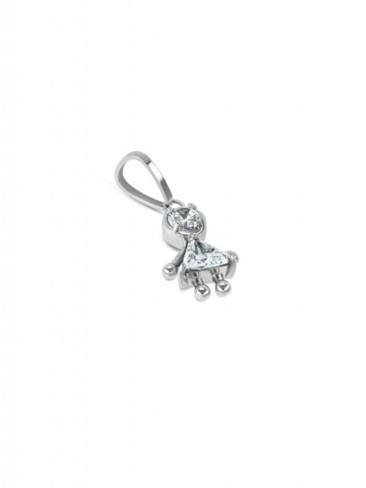 Charm ONE Energy Girl Crystal Silver