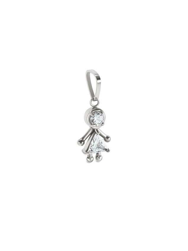 Charm ONE Energy Girl Crystal Silver