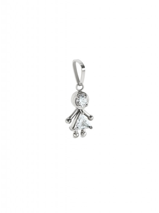 Charm ONE Energy Girl Crystal Silver