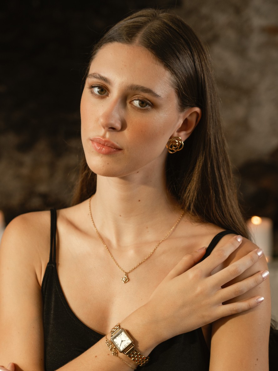 Boucles d"oreilles One Rose Blossom