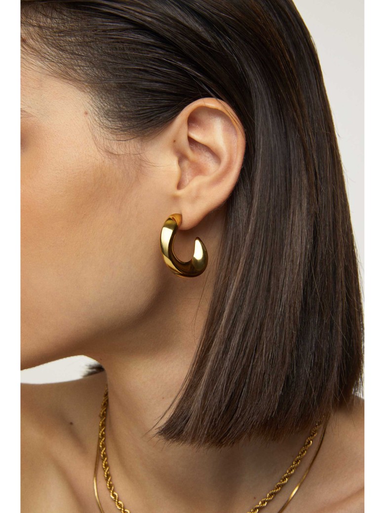 ★MIDNIGHT MOMENT.★ invert onetouch earring gold Designer fashion, Seoul-fully created | W Concept