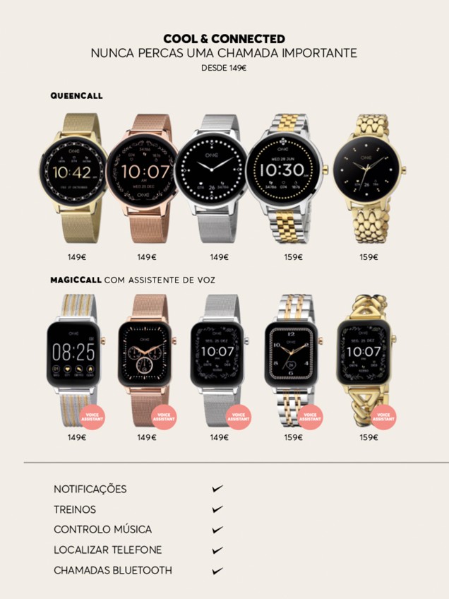 Smartwatch One QueenCall Gold