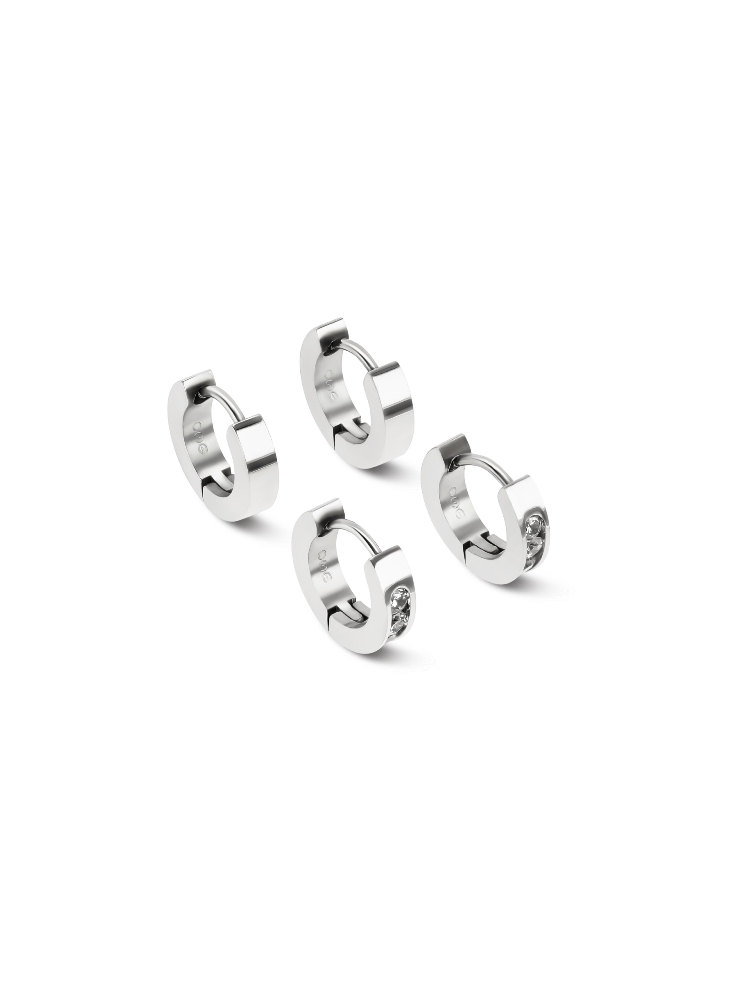 Oorbelen Set ONE Shimmer Silver