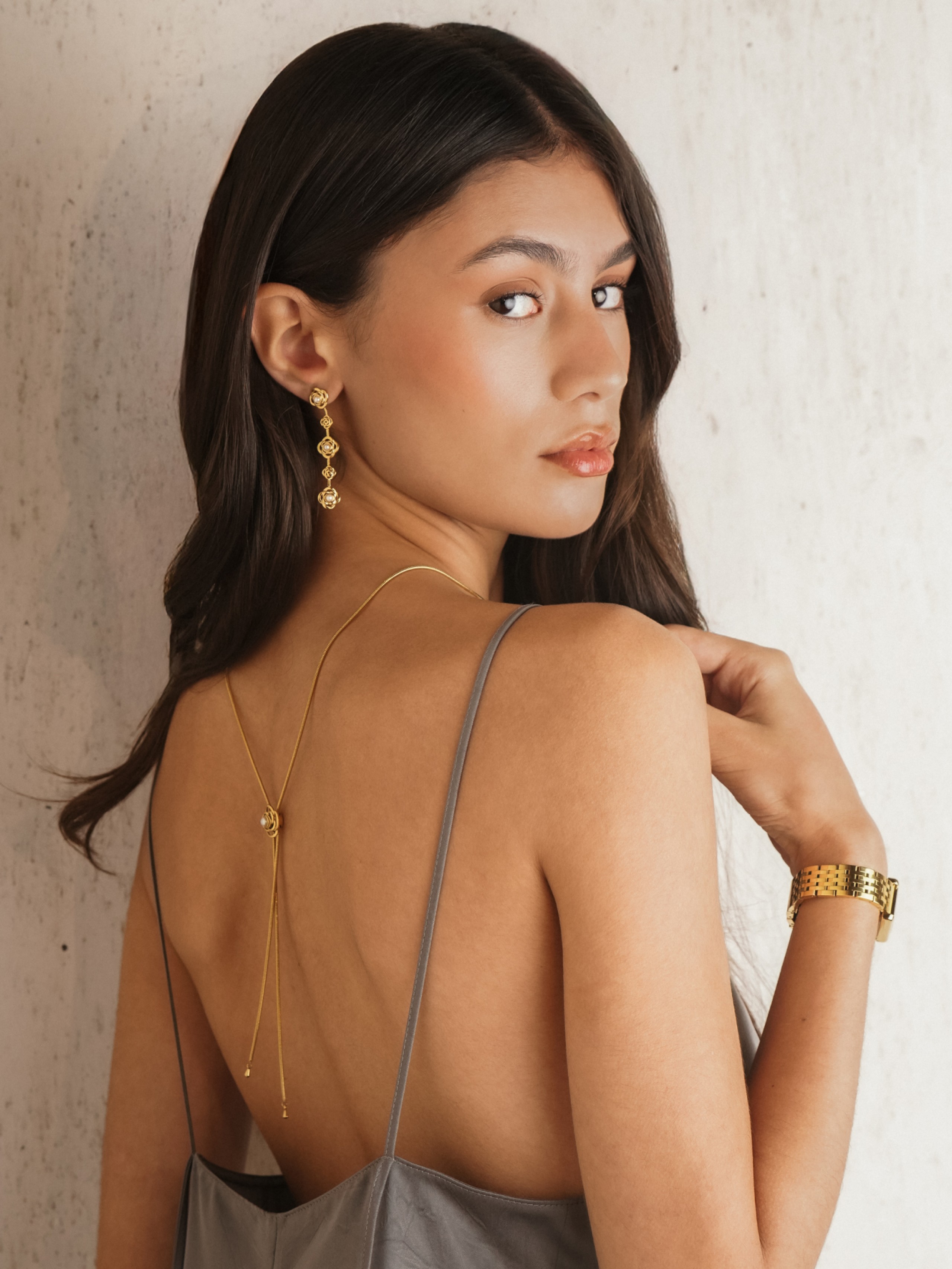 Pendientes ONE Rose Long