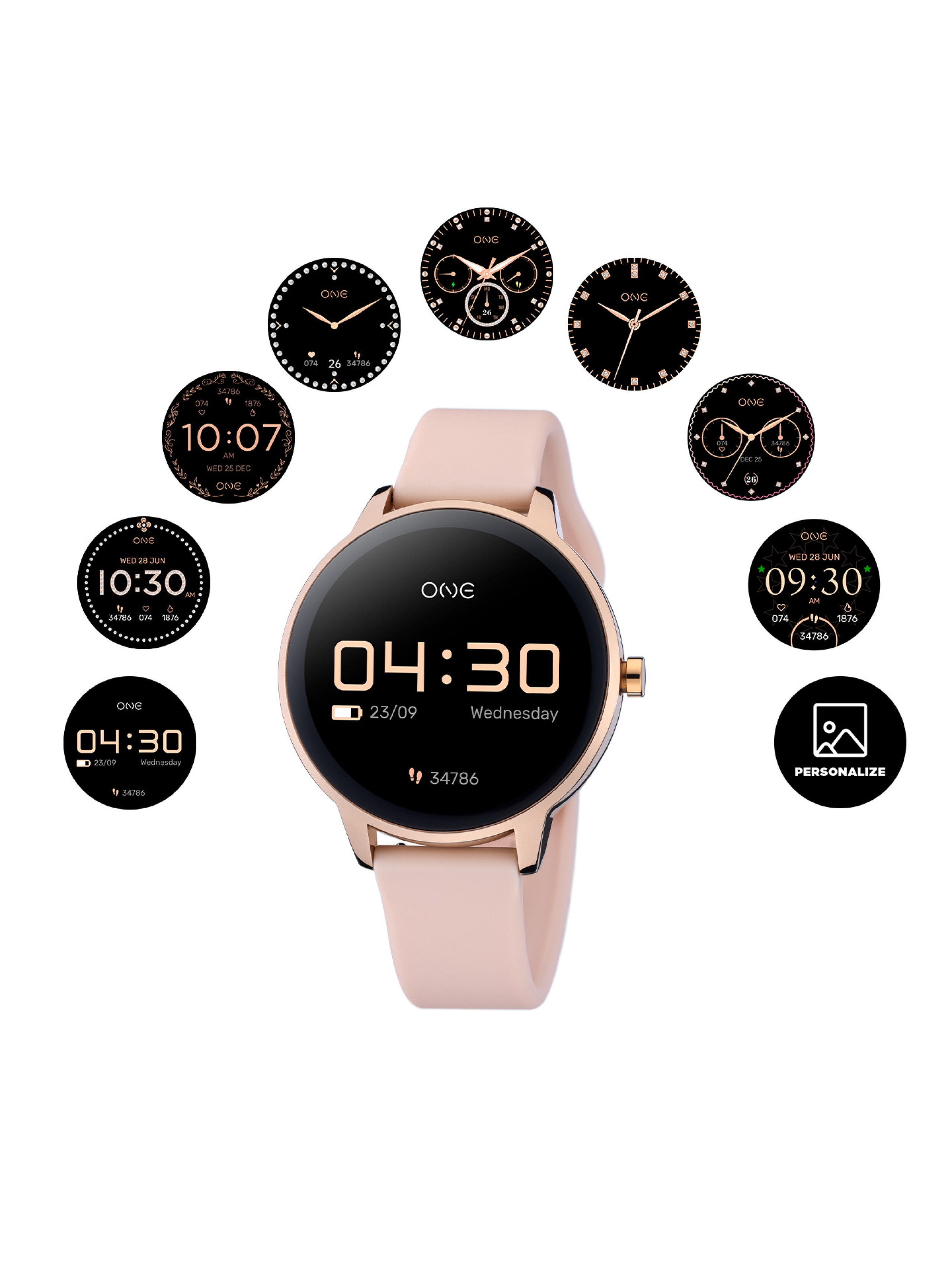 Smartwatch ONE QueenCall Rosa Gold Silicona
