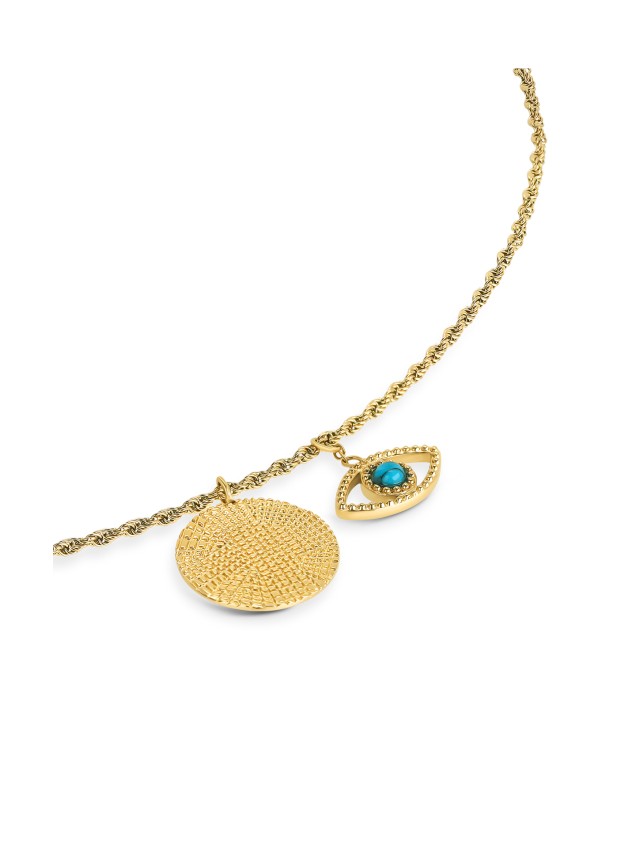 ONE Neckmess Amulet Blue Necklace