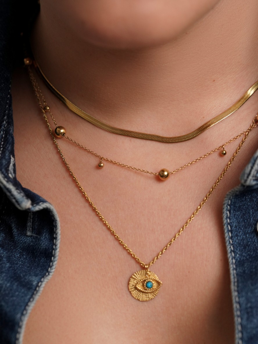 Collar ONE Neckmess Amulet Blue