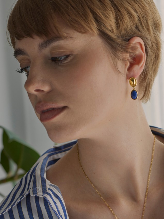 ONE Element Long Blue Earrings