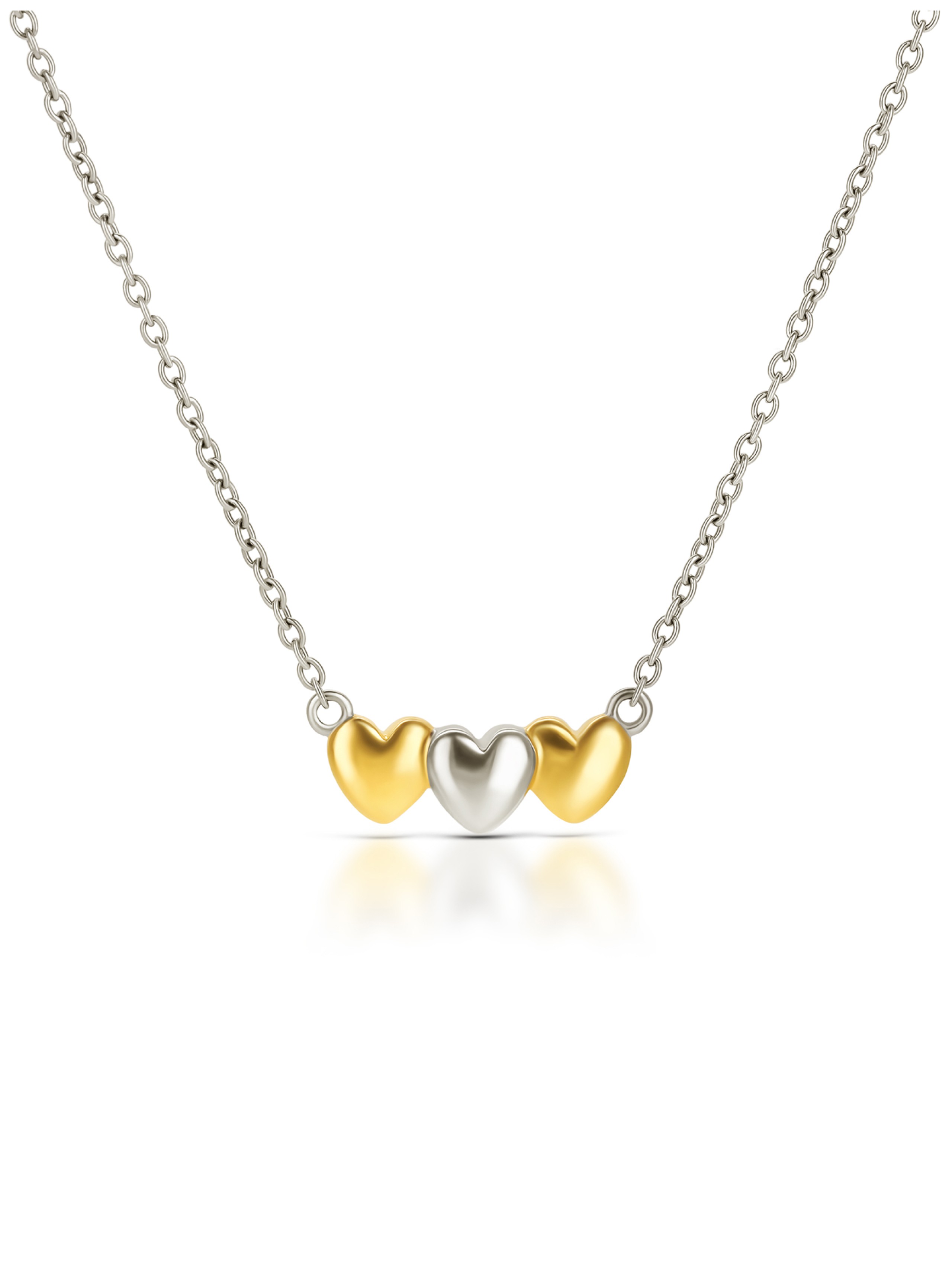 Set Collar & Pendientes ONE Crazy Heart Bicolor